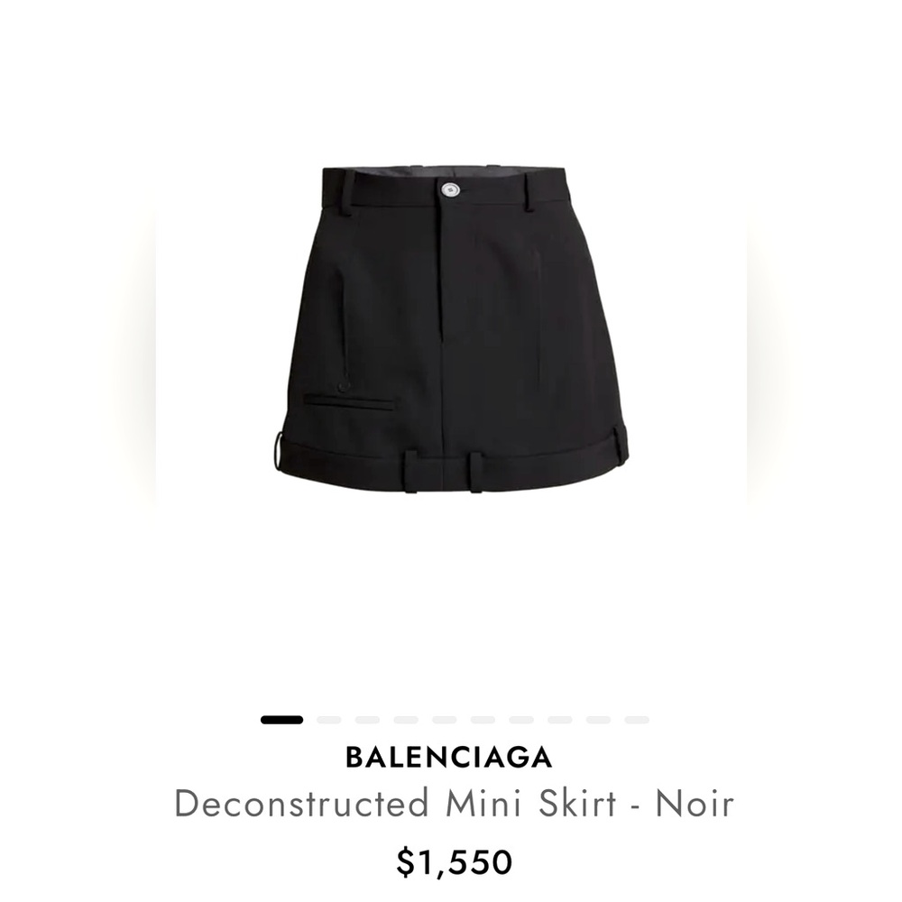 Balenciaga Black Deconstructed Mini Skirt
